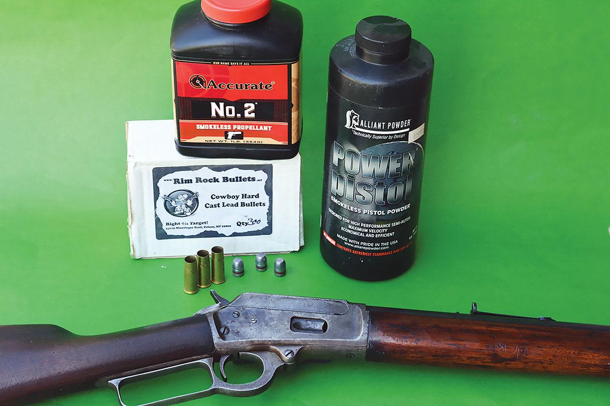 Accurate No. 2 and Alliant Power Pistol will give excellent results in the 38-40 Winchester.